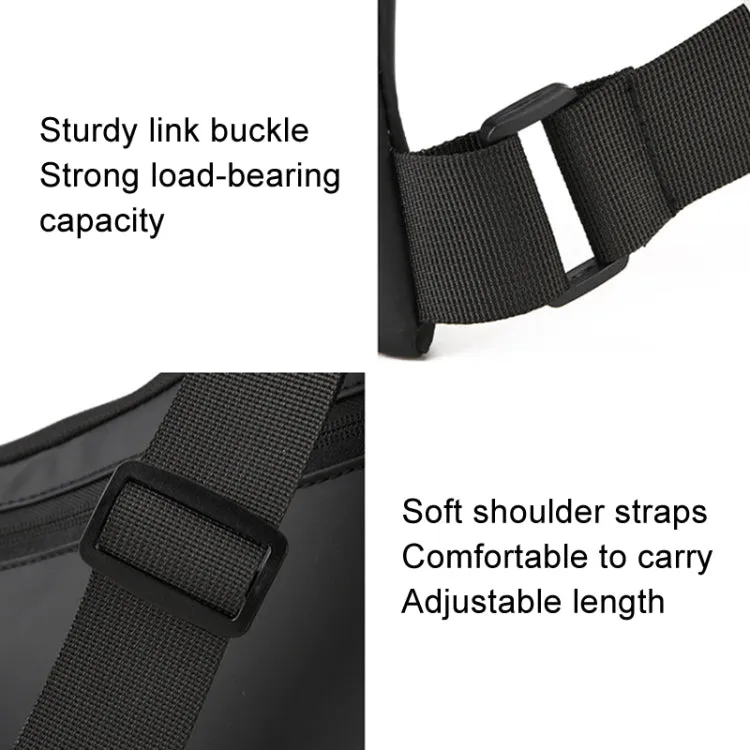 Anti-theft Fit Triangle Bag Leisure Leather Film Crossbody Chest Bag(Grey)