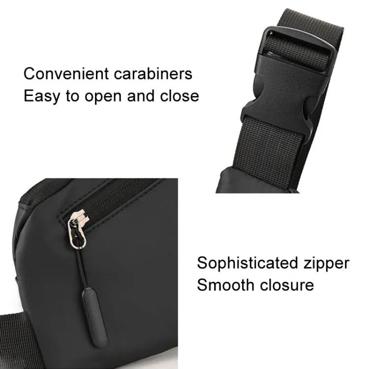 Anti-theft Fit Triangle Bag Leisure Leather Film Crossbody Chest Bag(Grey)