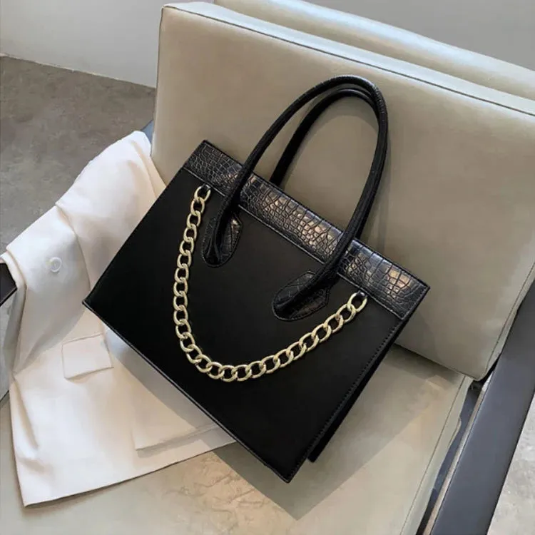 ARWEN & AJH GROUP  New Design Women Fashion Handbags Croccodle Hand Bag Chains Large Capacity Structured Bags PU Leather Handbag For Ladies