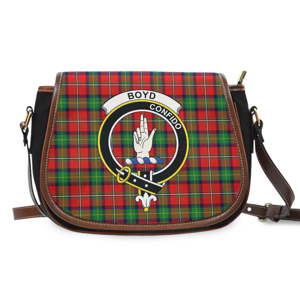 Boyd Tartan Saddle Bag with Family Crest