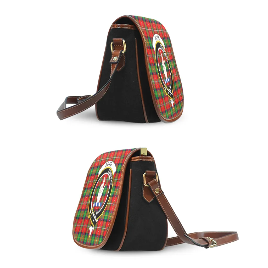 Boyd Tartan Saddle Bag with Family Crest
