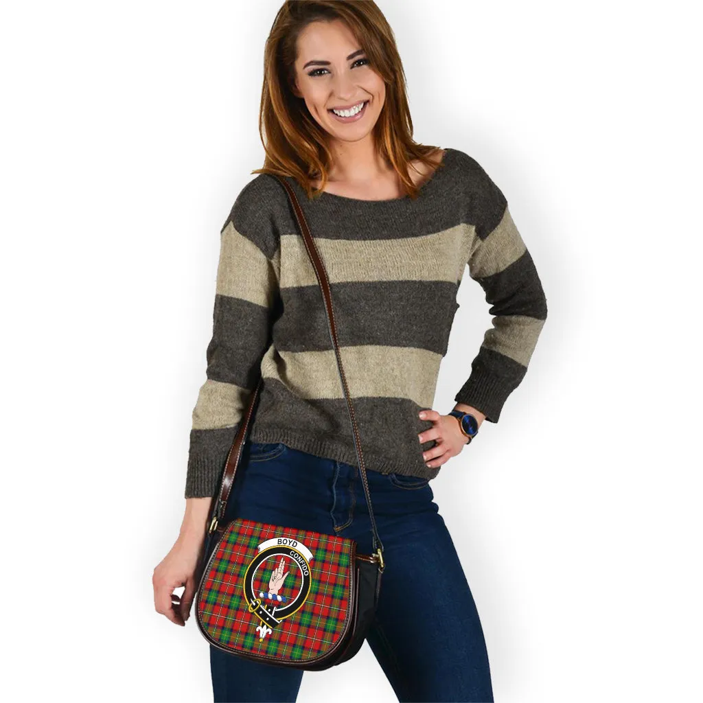 Boyd Tartan Saddle Bag with Family Crest