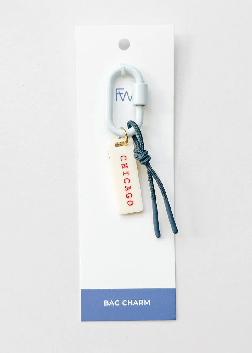Chicago Tri-Color Bag Charm