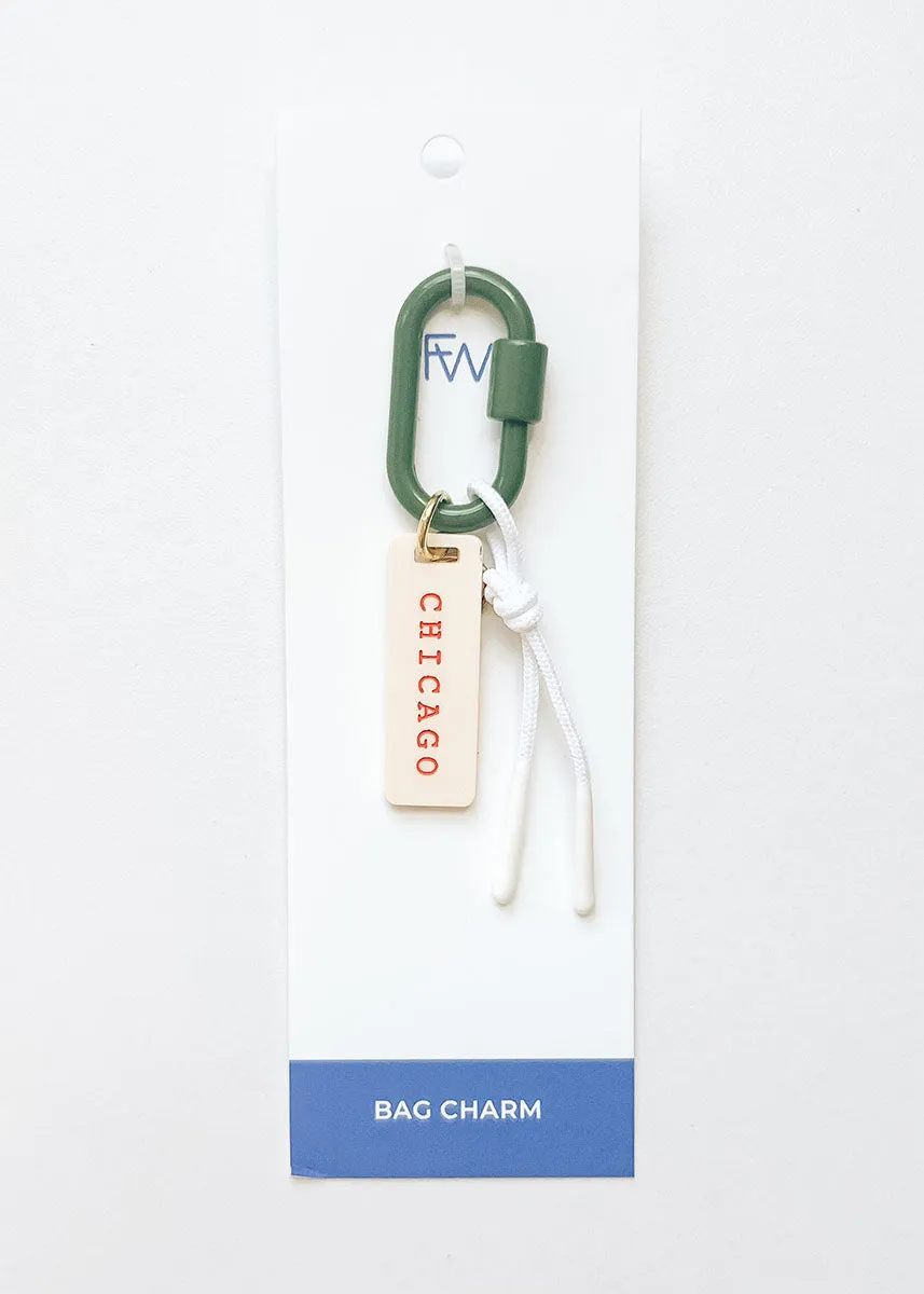 Chicago Tri-Color Bag Charm