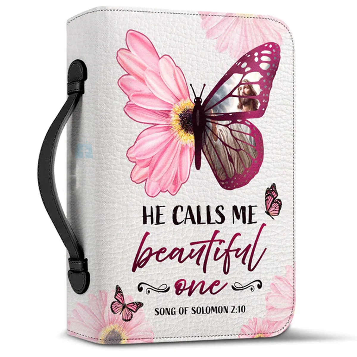 Christianart Bible Cover - He Calls Me Beautiful One Song Of Solomon 2:10 - Personalized Bible Cover - Bible Cover For Women - CABBBCV32070324.