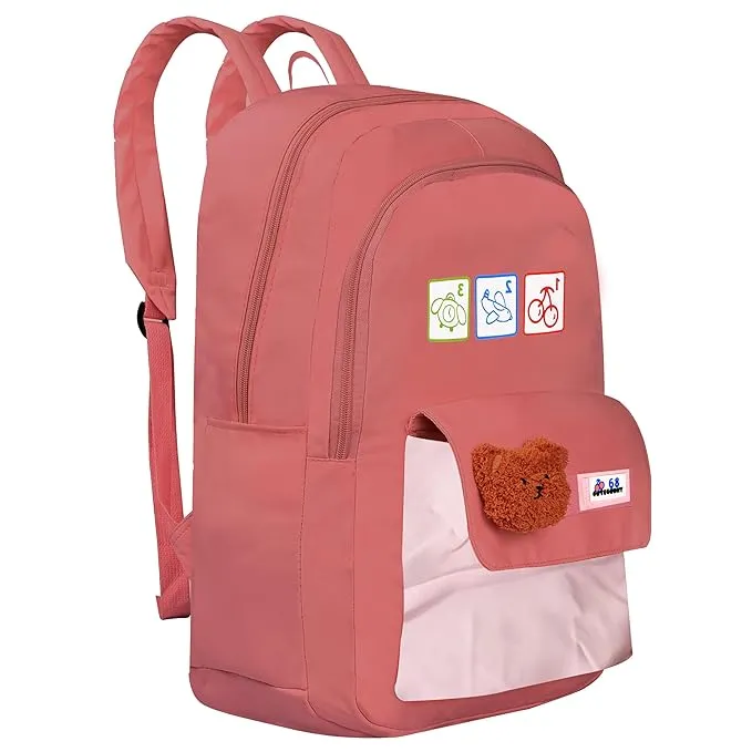 clouds love Backpacks 15.6 Inch College Cute Bookbag Anti Theft Women Casual School backpack for Unisex(Peach)