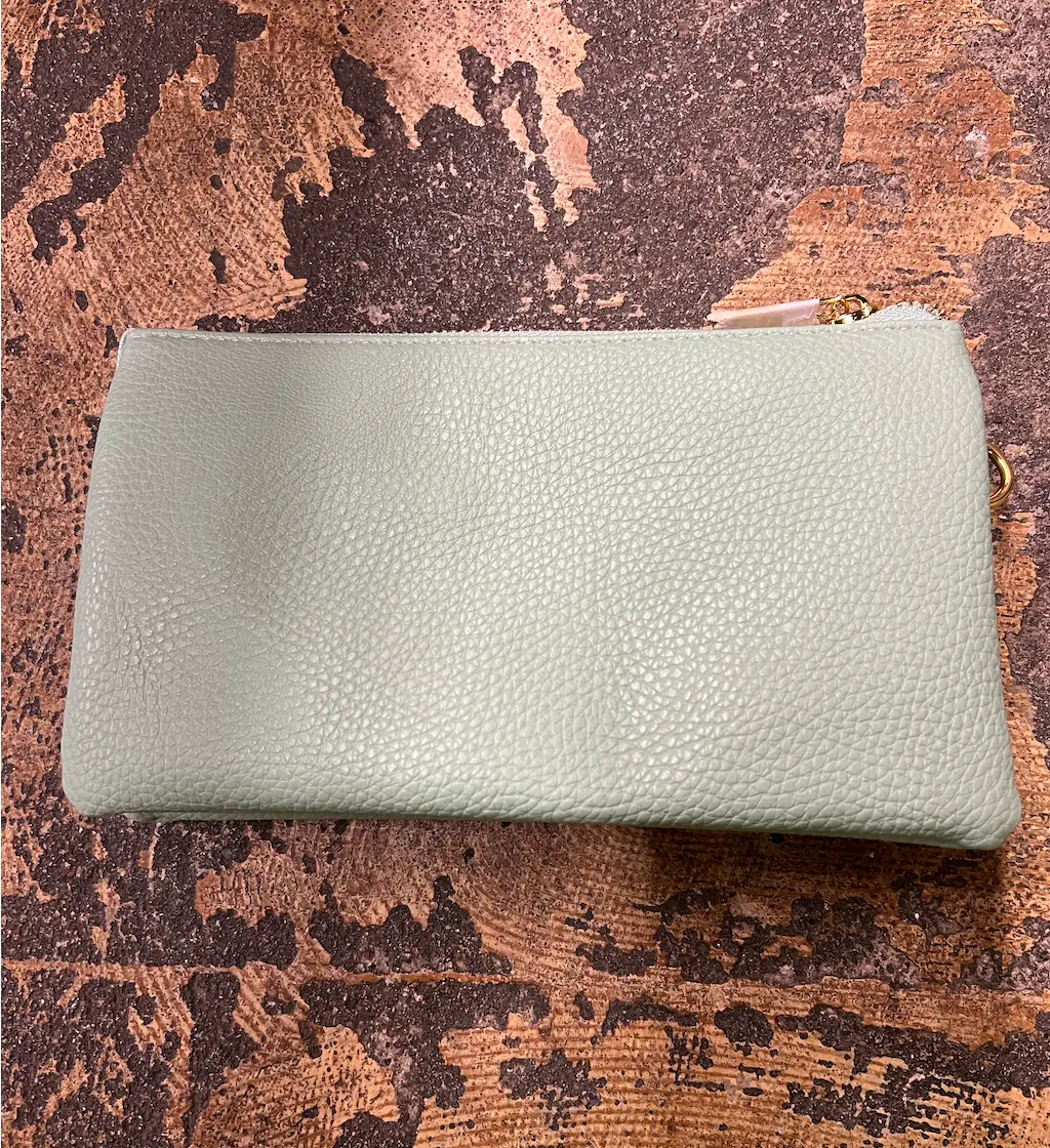 Colorful Purses w/Wristlet & Crossbody Strap