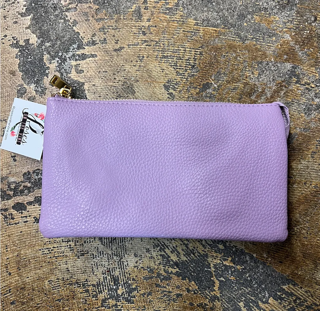 Colorful Purses w/Wristlet & Crossbody Strap