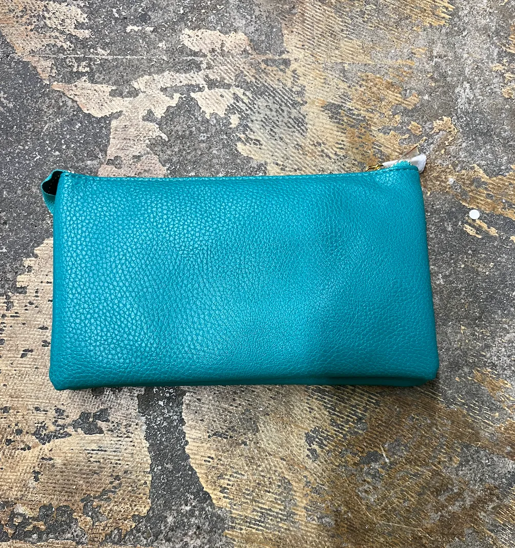 Colorful Purses w/Wristlet & Crossbody Strap