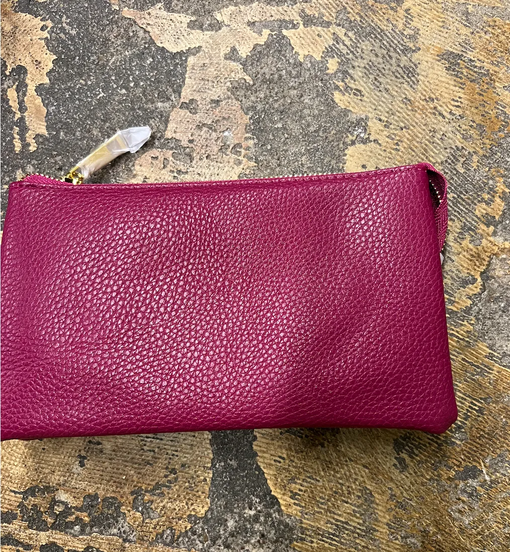 Colorful Purses w/Wristlet & Crossbody Strap