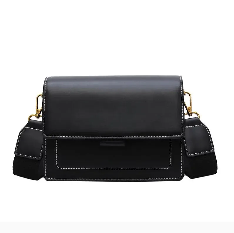 Contrast Color Leather Crossbody Bags for Women