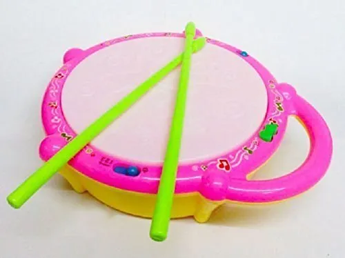 Flash Drum with 3D Lights and Music Multi Color - stick drum for kids Drum Toy with Flash Light & Music Effects | Dynamic Musial Instrument Toy with 2 Mallets for Toddlers