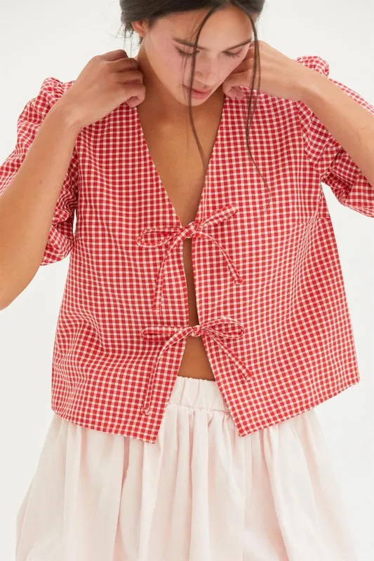 Gloria Tie Blouse