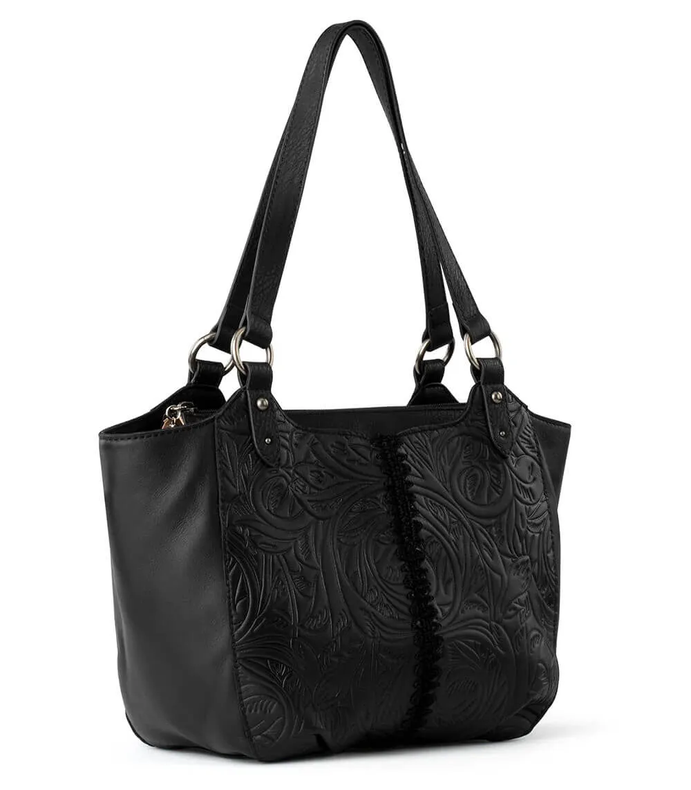 Leather bag The Sak Bolinas Satchel, black