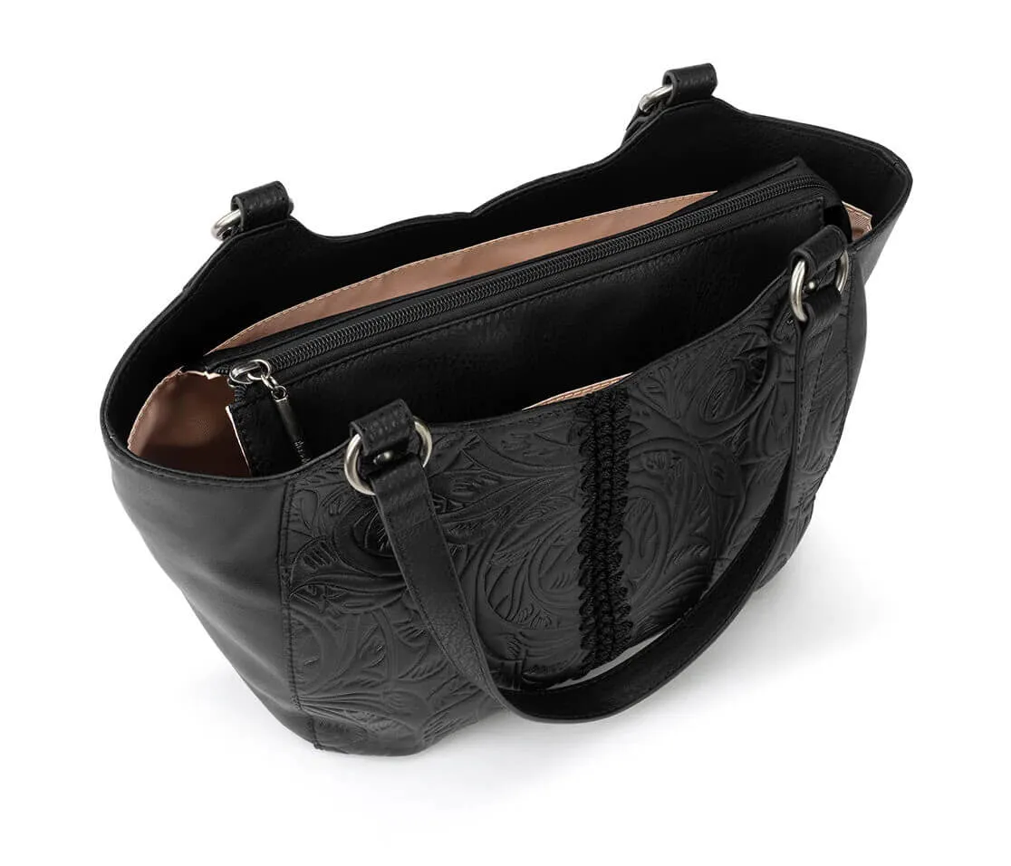 Leather bag The Sak Bolinas Satchel, black