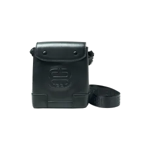 Leather cross bag black