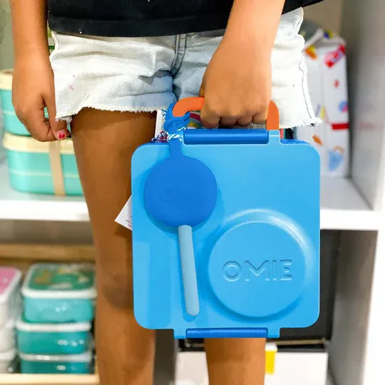 OmiePod Kids Utensils Set with Case ~ Capri Blue