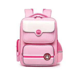 Pink with White Flap Ergonomic Anti gravity Shock absorption School Backpack for Kids