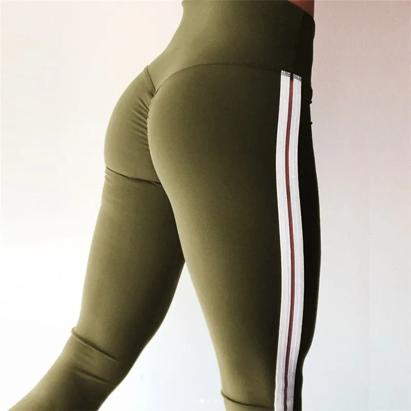 Pleats Sports Elasticity Yoga White Goose Down Fitness Sports Leggings