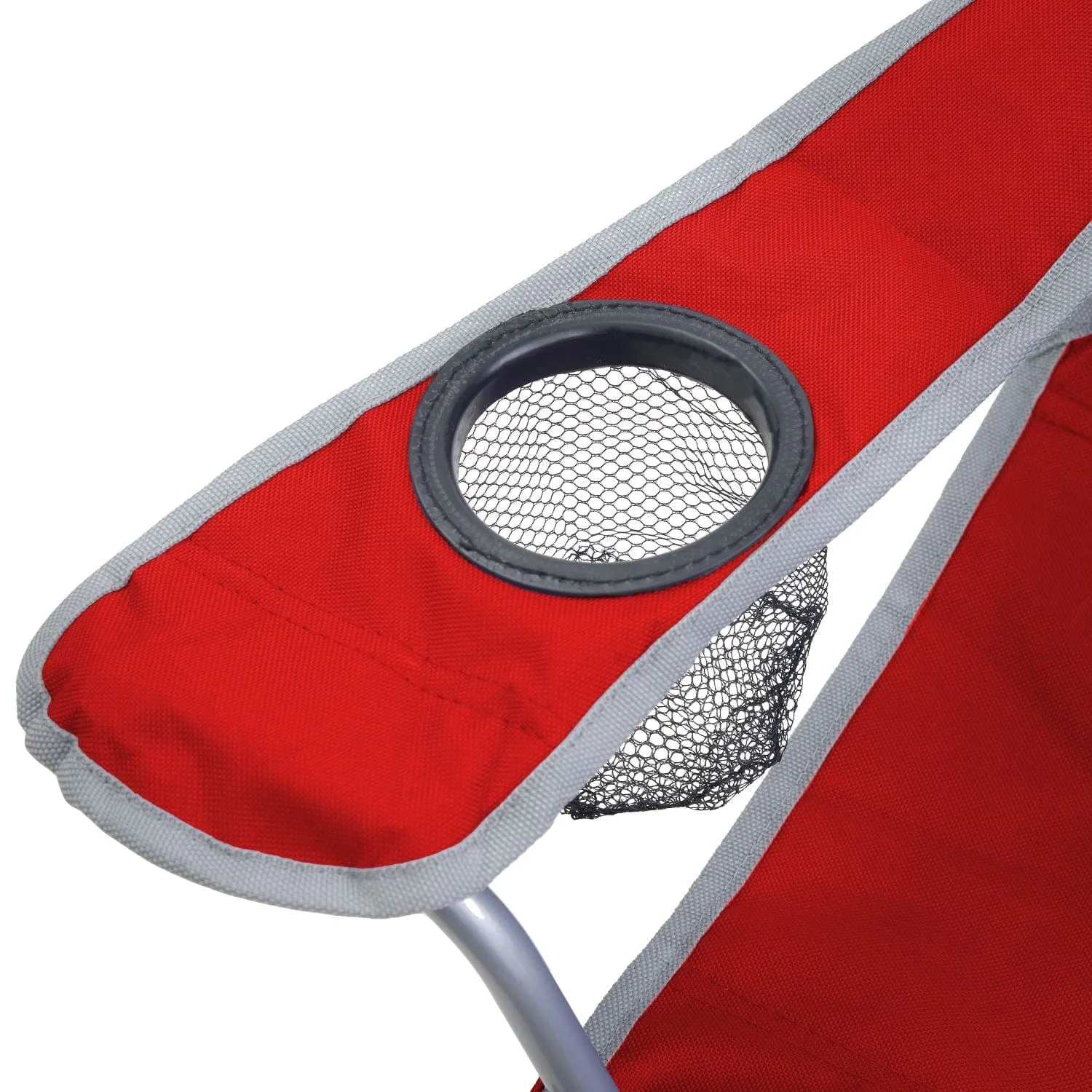 Quik Shade | Kids Shade Folding Chair - Red/Silver
