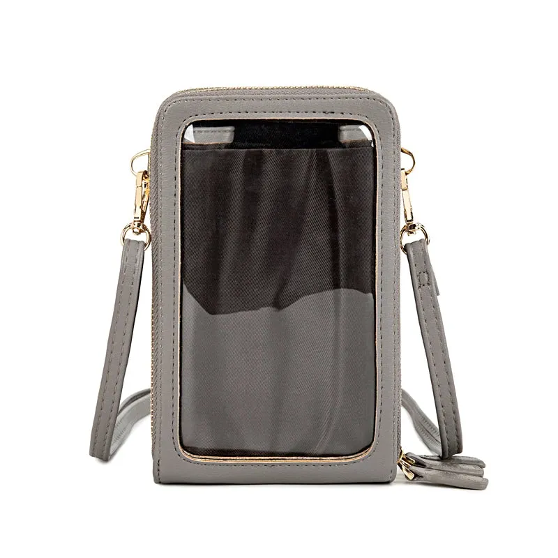 women hand bags Transparent Touch screen mini mobile phone bags purse Small shoulder cross body bags women handbags