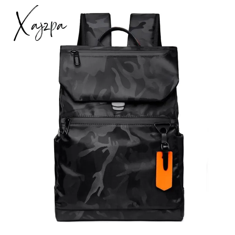Xajzpa - Designer Black Backpack for Business Urban Man Backpack High Quality Waterproof Men's Laptop Luxury Brand Backpack