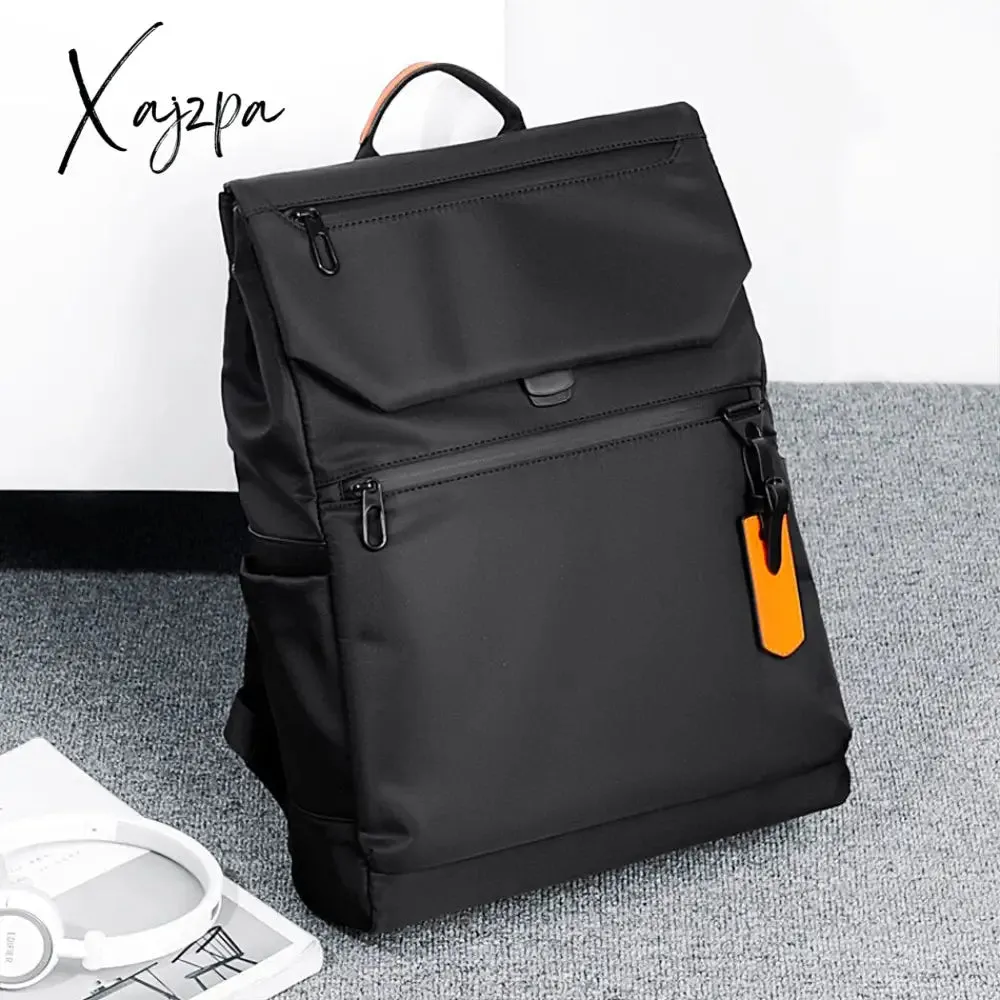 Xajzpa - Designer Black Backpack for Business Urban Man Backpack High Quality Waterproof Men's Laptop Luxury Brand Backpack